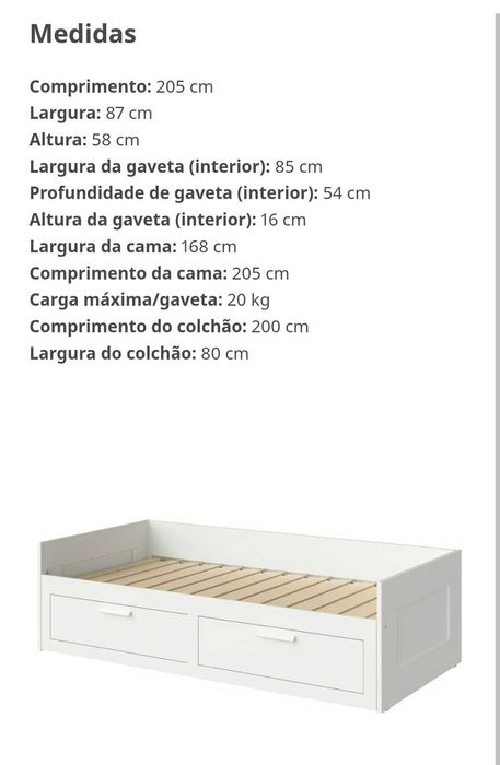 Cama ikea branca
