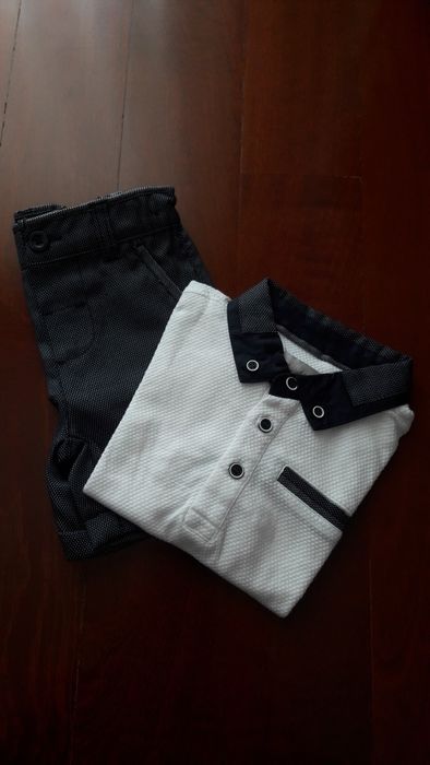 Calção e pólo tamanho 18 meses