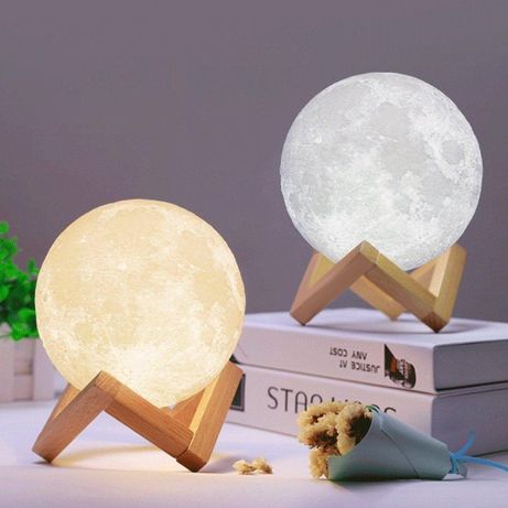 Ночник 3D светильник луна Moon Touch Control 15 см, 5 режимов