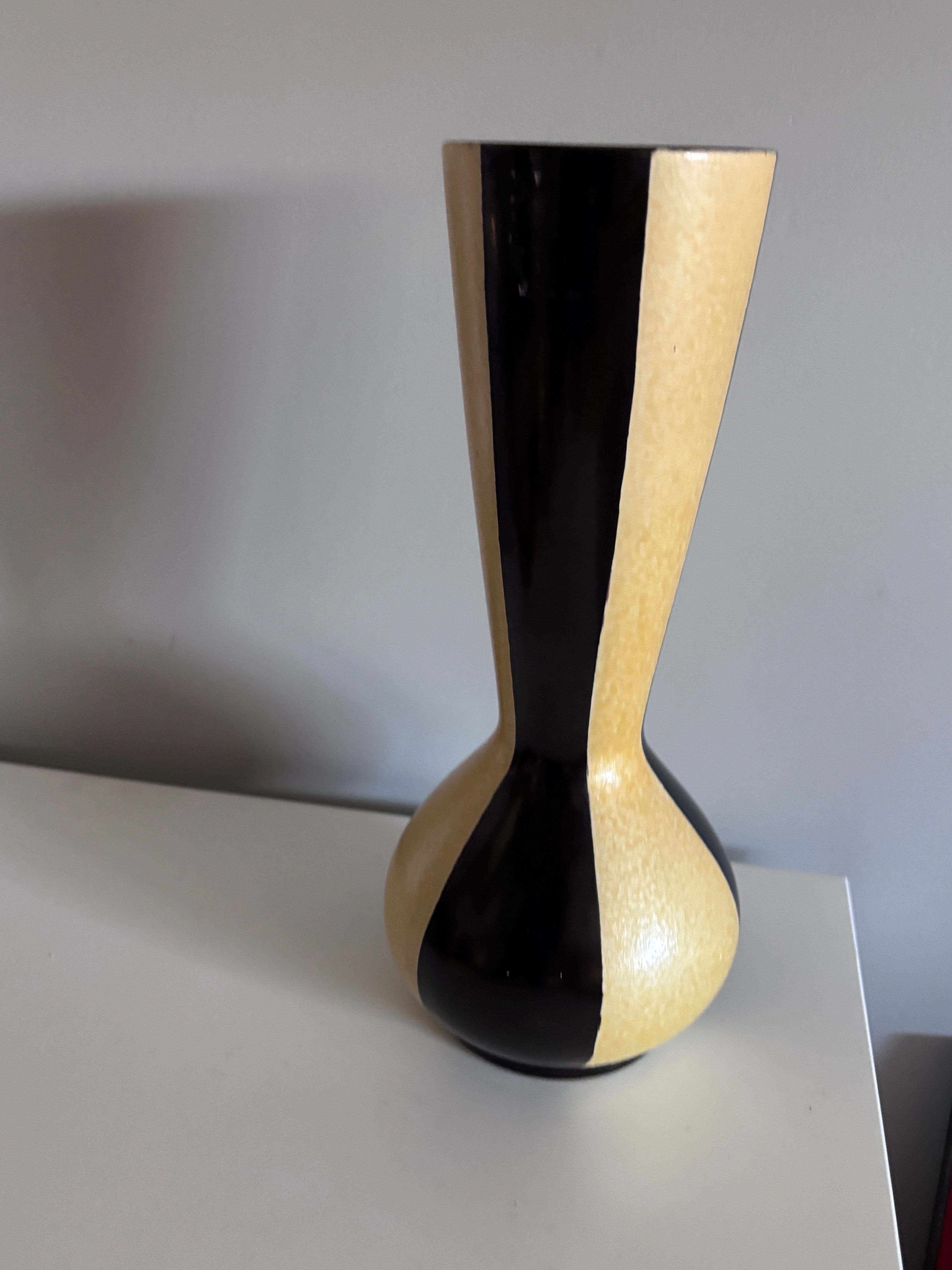 ceramiczny wazon retro prl pikasiak new look