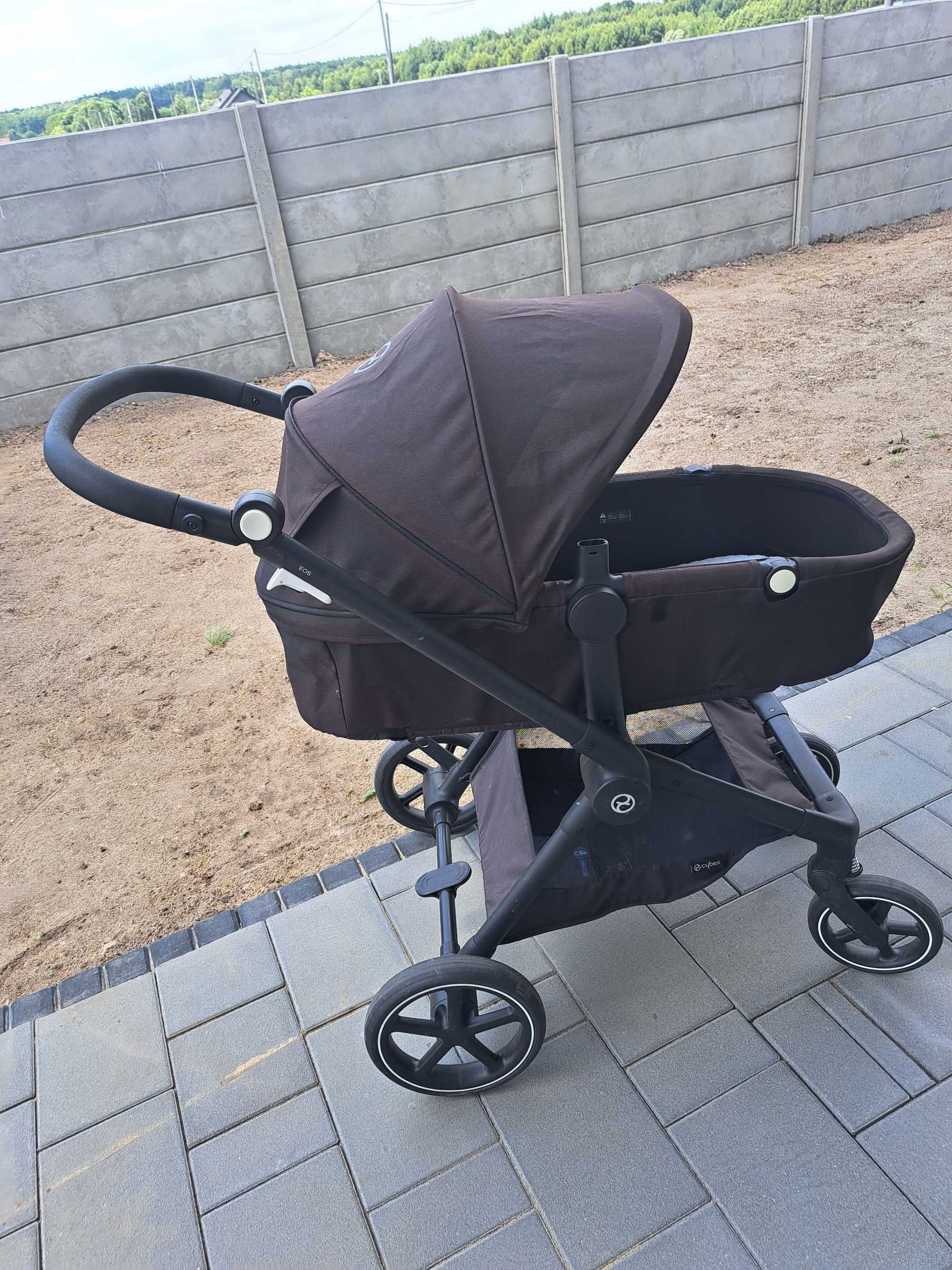 Wózek 3w1 CYBEX EOS LUX MOON BLACK Gondola ze spacerówką +Nosidełko
