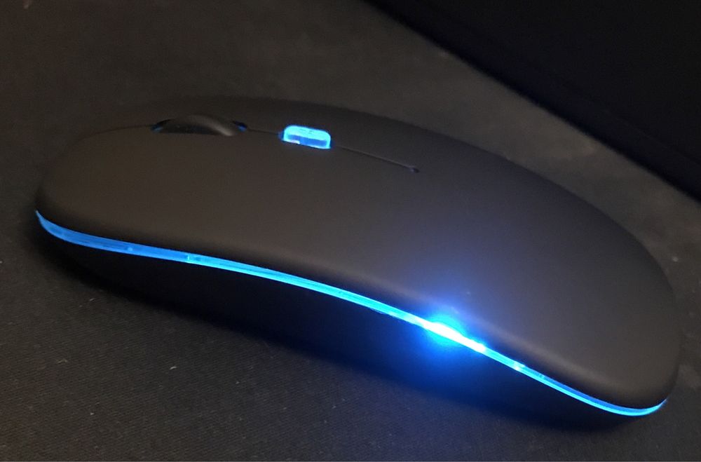 Беспроводная мышь двух режимная с подсветкой