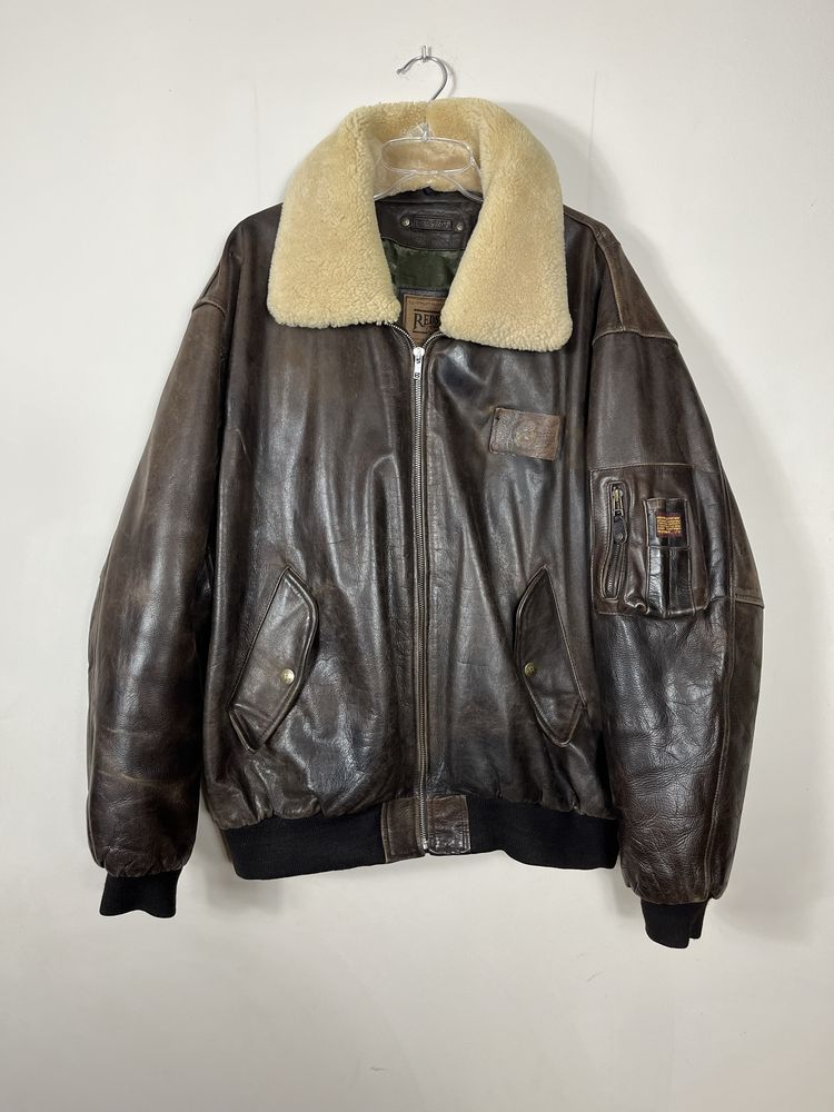 Vintage skórzana kurtka bomberka aviator Redskins