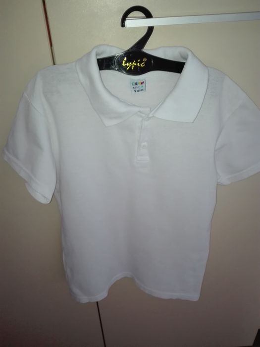 Футболка-поло белая для мальчика