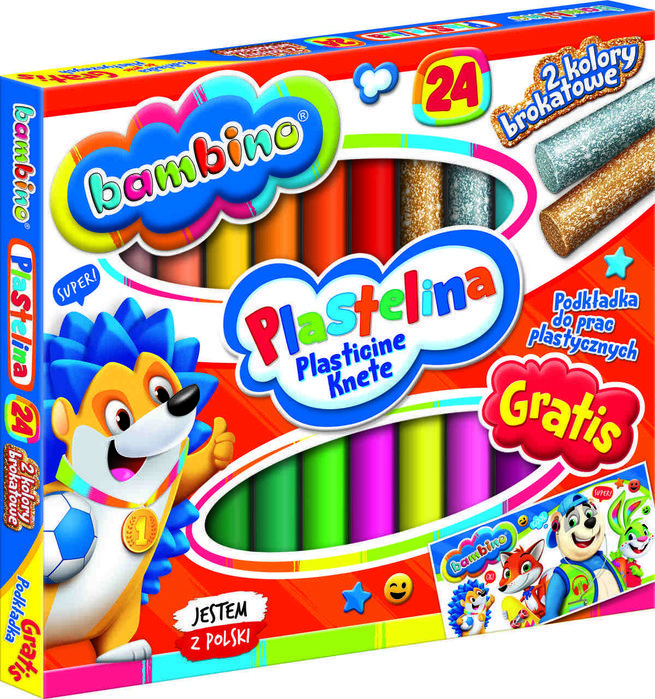 bambino plastelina klasyczna 24 kolory