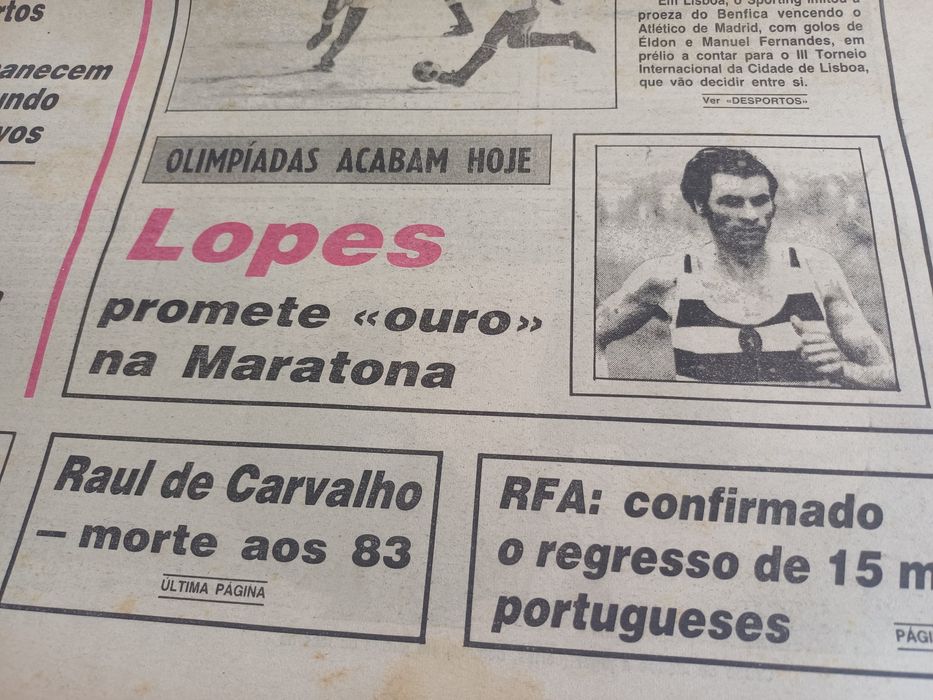 Lote de 5 jornais - CARLOS LOPES