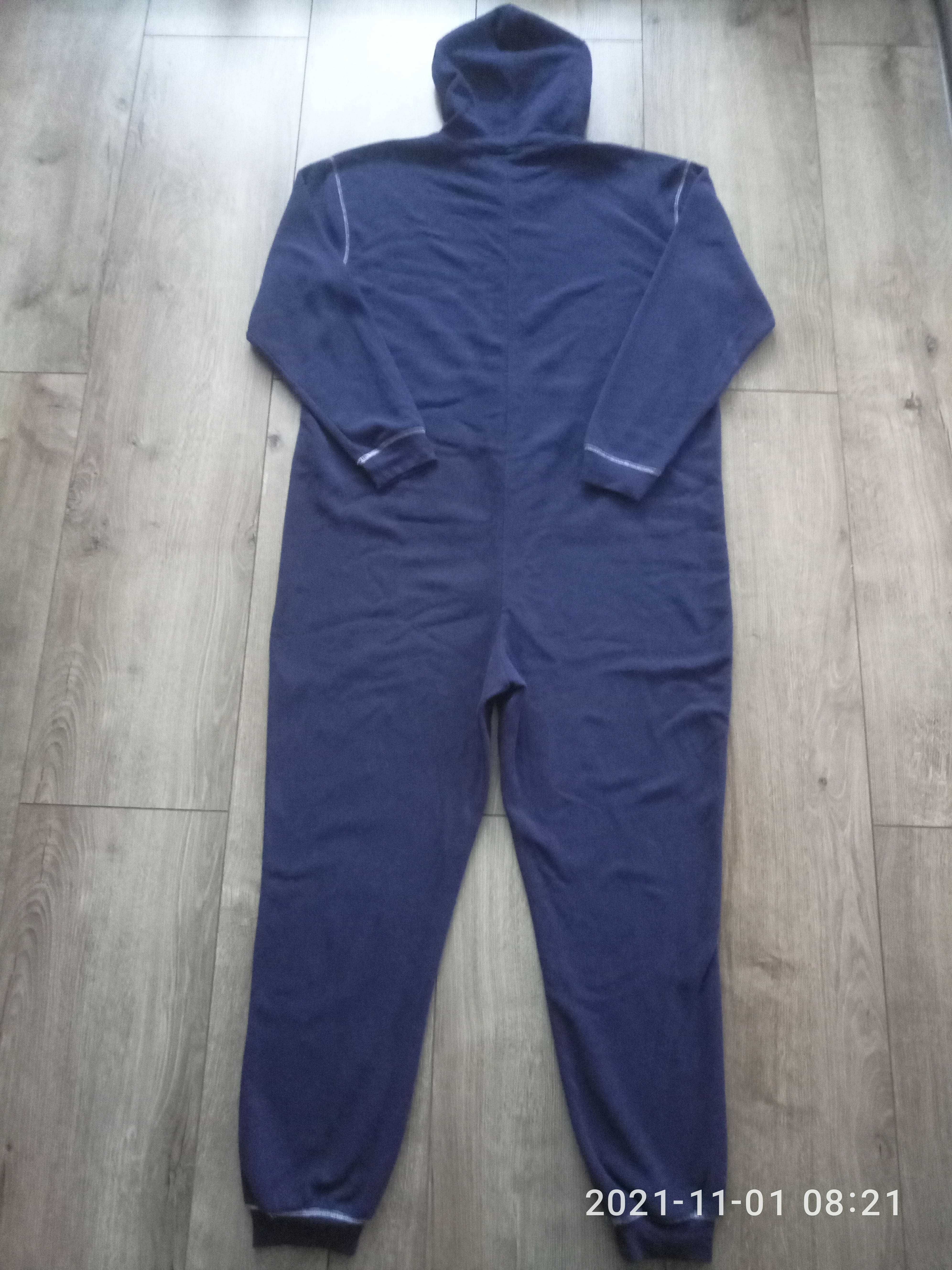 Мягкий флисовый комбинезон/ пижама Оak Valley р.62-64 синего цвета