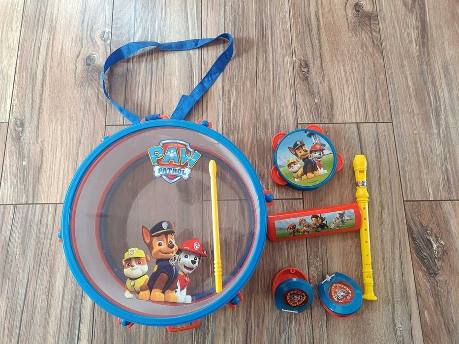 Psi Patrol Instrumenty zestaw instrumentów zabawkowych bębenek paw
