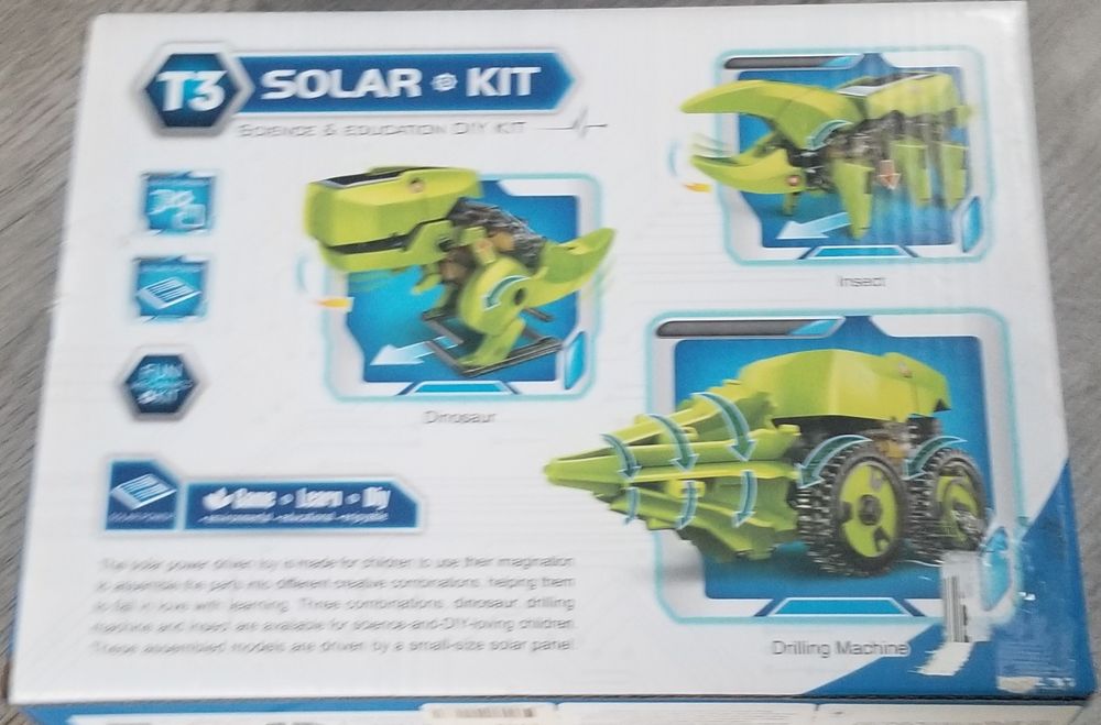 Конструктор Діноробот на сонячній батарейці 3в1