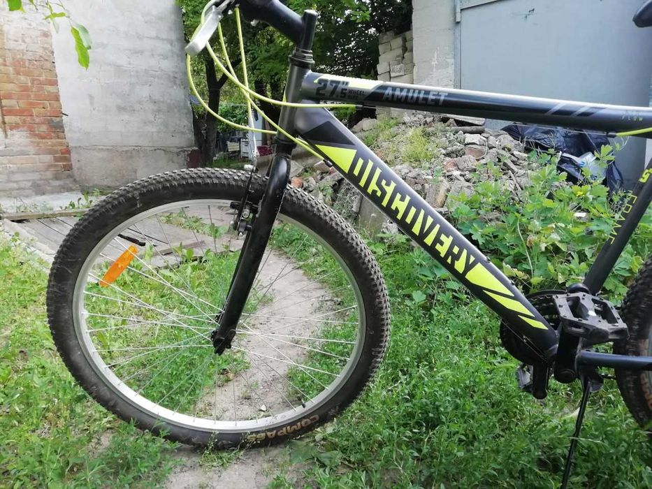 Велосипед 27.5" Discovery Amulet, чорно-жовтий (матовий)