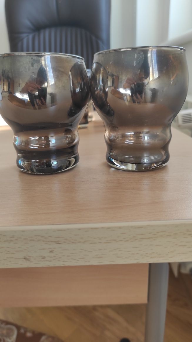 Склянки, 250 мл. стакани з чорного скла радянського періоду 5 шт,