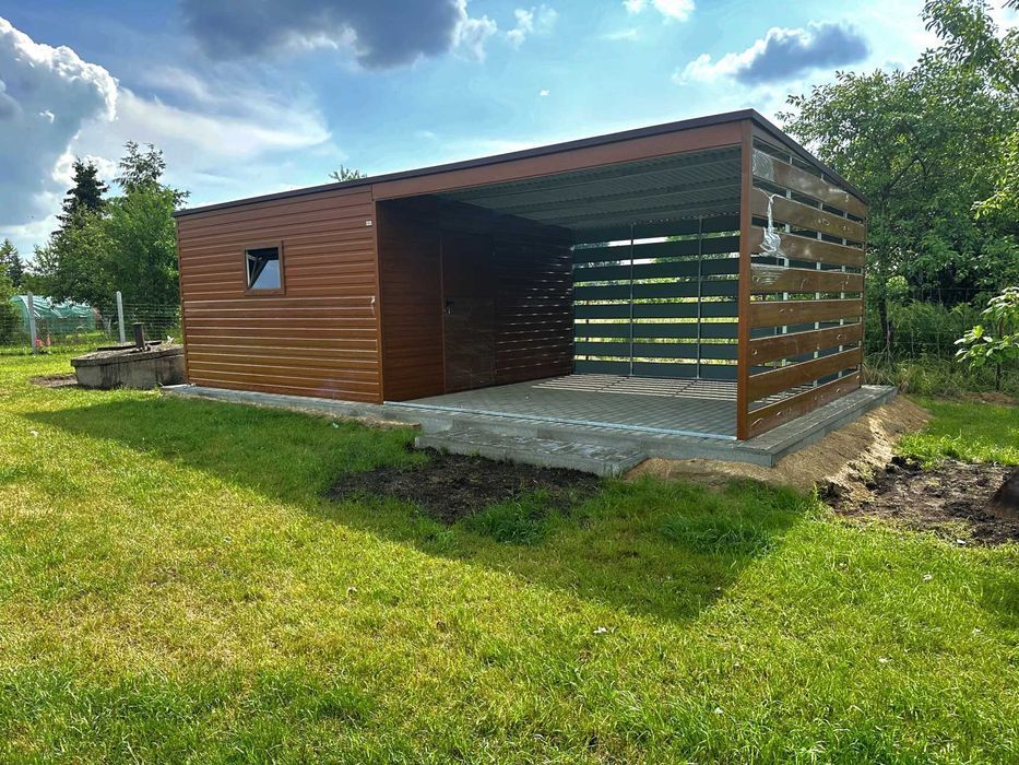 Garaż blaszany wzmocniony ocynkowany akrylowy 3x5