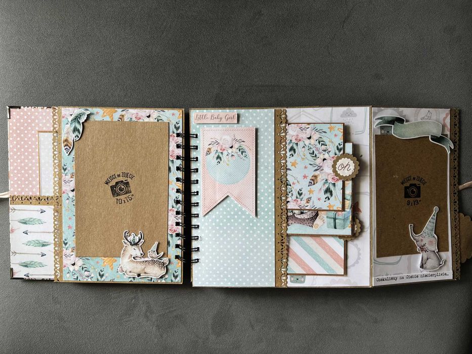 Album na zdjęcia prezent roczek dziewczynka narodziny scrapbook