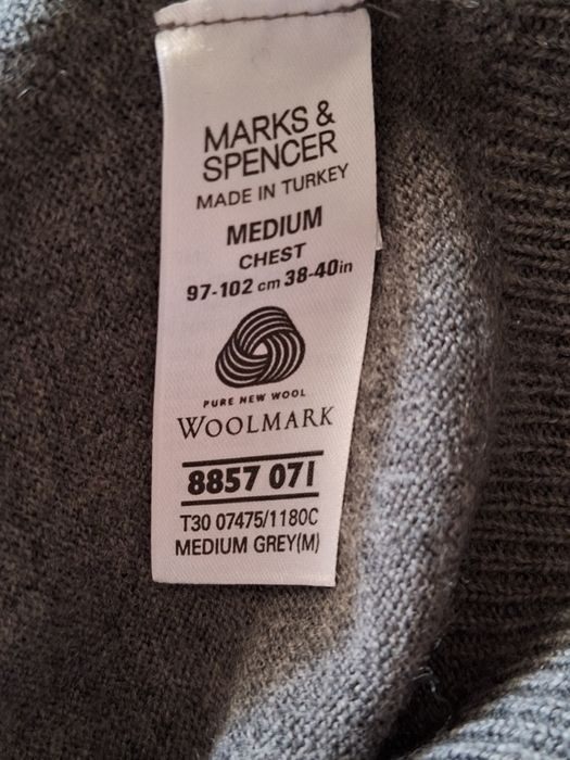 Шерстяной бесшовный джемпер-поло M&S COLLECTION