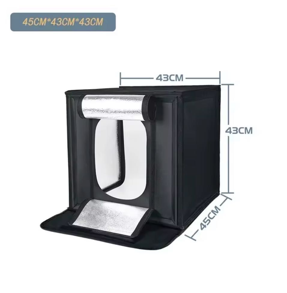 Photo Studio Softbox Portátil 45cm c/Luz LED Novo