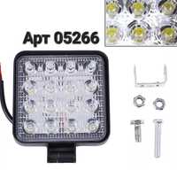 Фара LED квадратная 48W 16 диодов 8.5см х 8.5см х1.5см Mini Стробоскоп