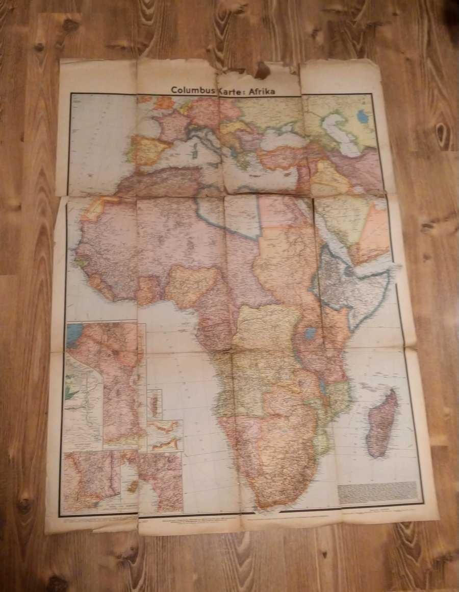 Mapa polityczna Europa i Afryka III Rzesza Niemiecka 1941 r.