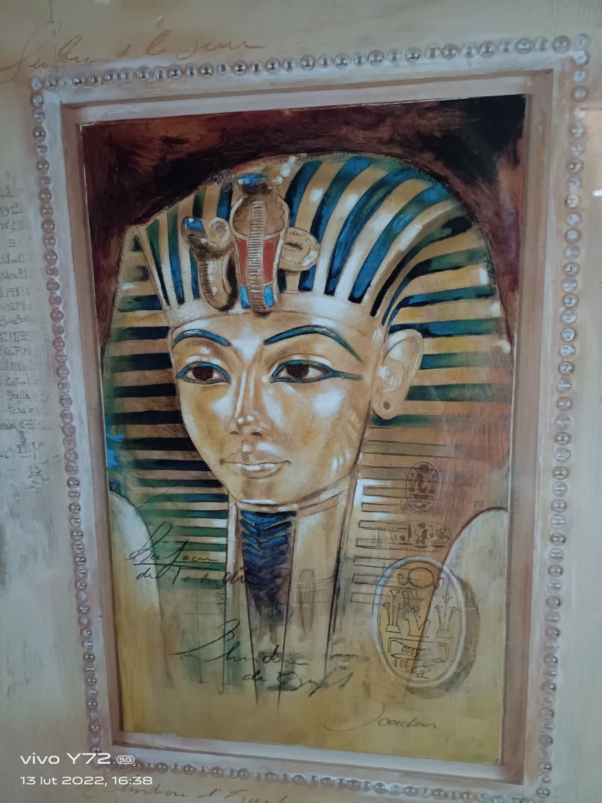 Obraz Faraona w drewnianej ramie 50/62
