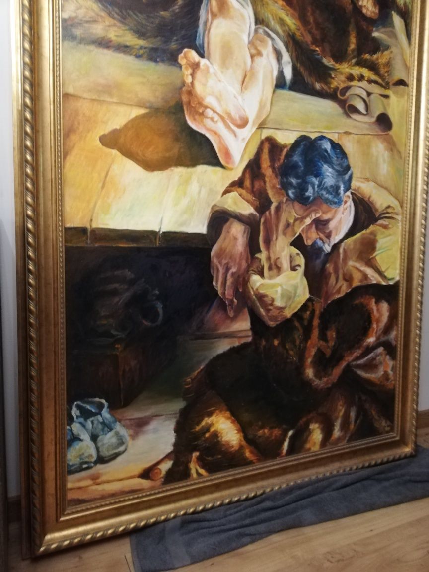 Duży obraz 227x134cm kopia Jacek Malczewski Śmierć Ellenai olej płótno