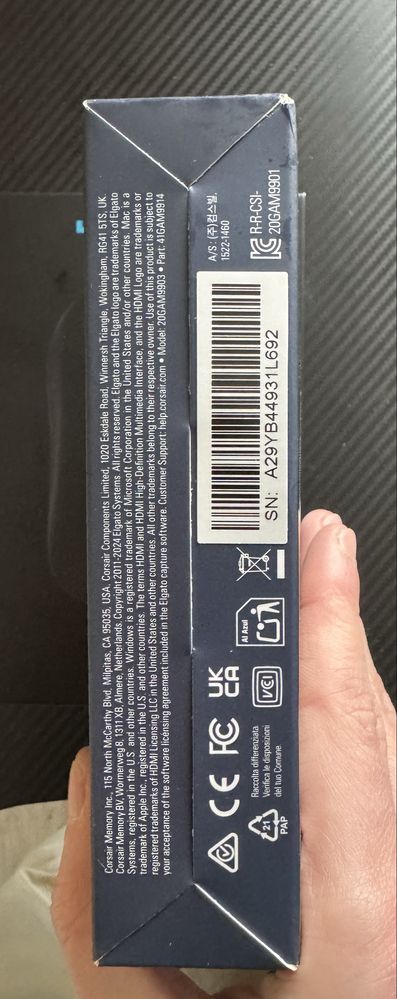Пристрій відеозахоплення Elgato Cam Link 4K новий з пломбами