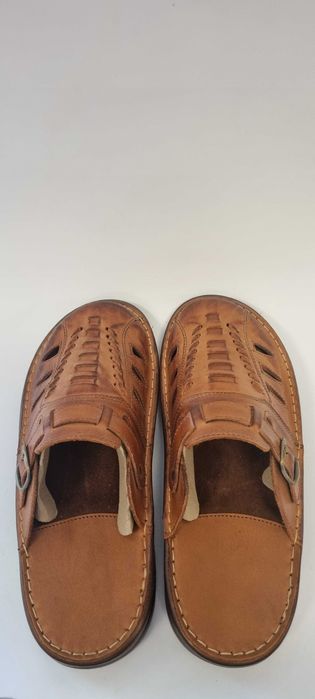 Klapki SKORZANE Meskie NASZ-BUT 044 NR 46