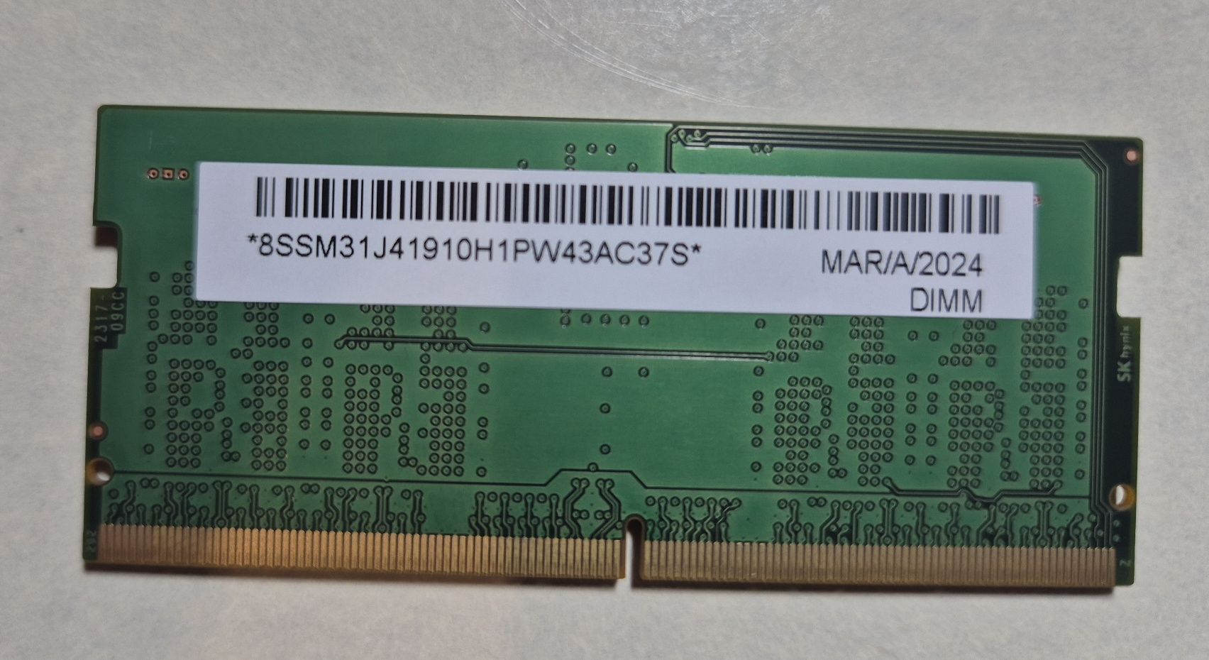 Pamięc RAM do laptopa SK HYNIX 8GB DDR5 5600MHz SODIMM 1Rx16GB