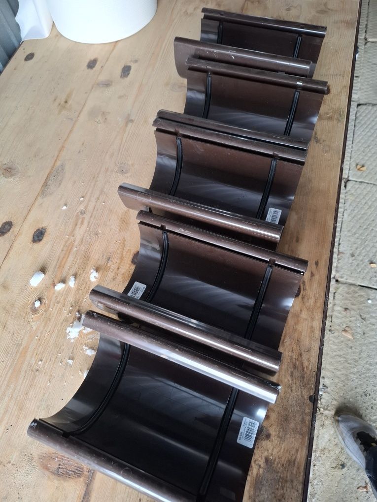 Złączka rynnowa 125mm BRYZA brązowa RAL 8017