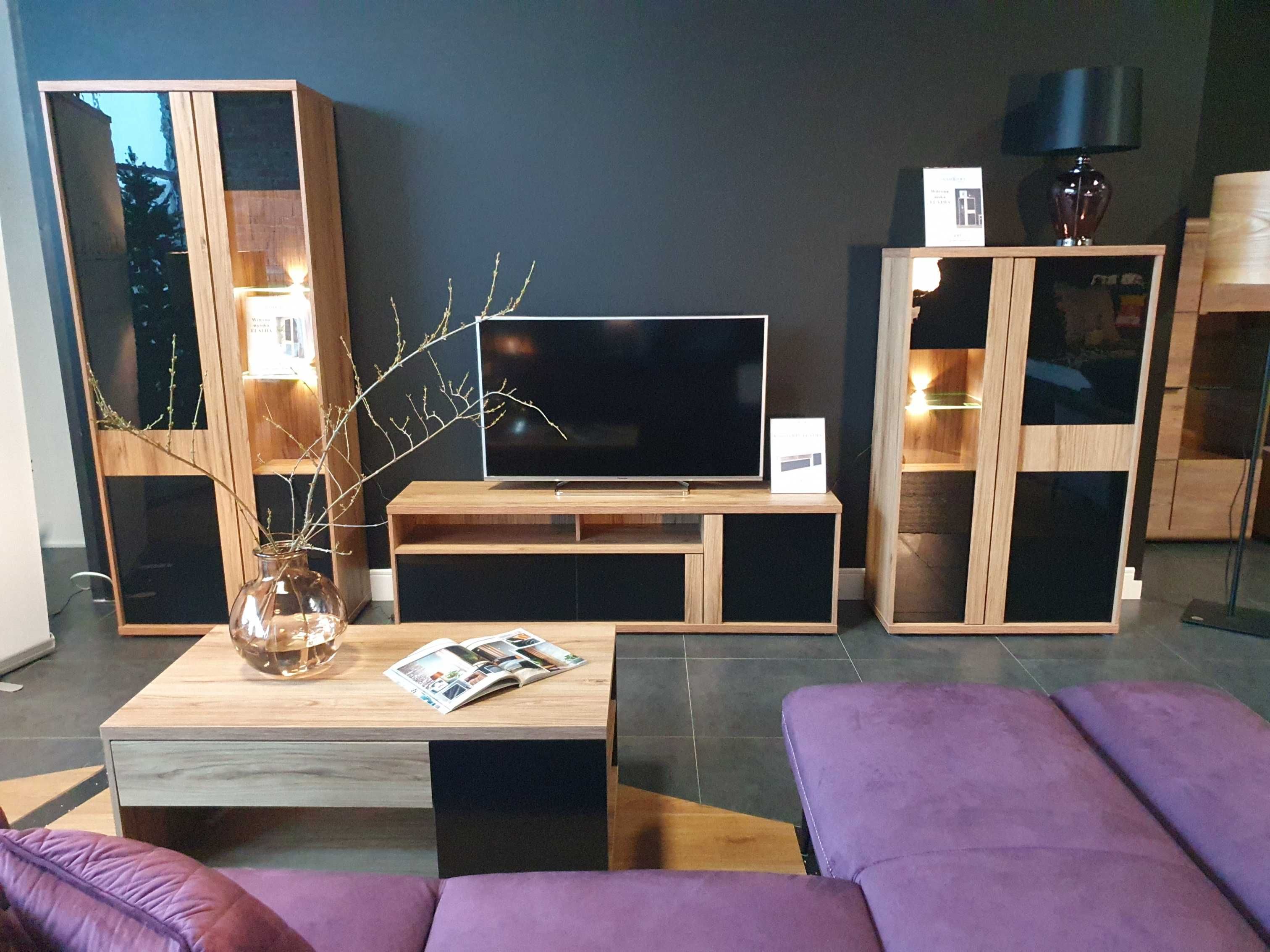 Elegancki Komplet mebli do salonu ! NOWY! Czarny połysk!