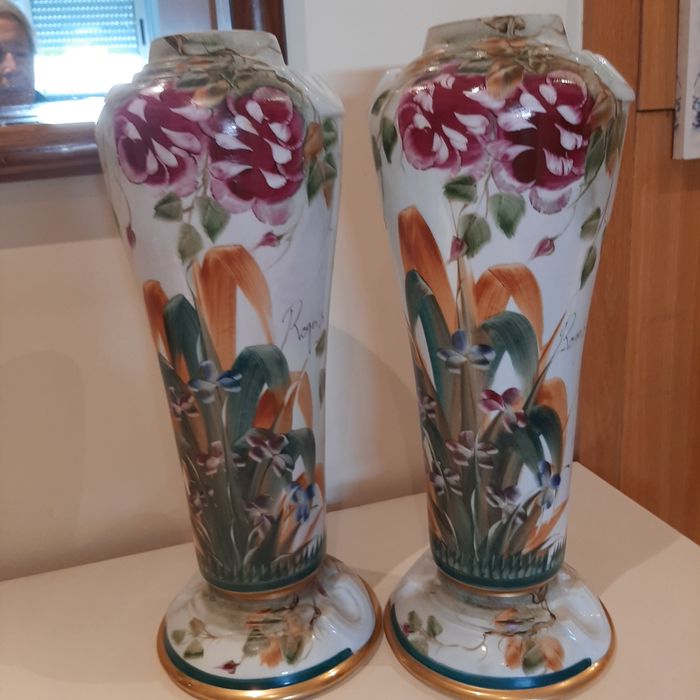 Venda 2 pecas de decoração pintadas a mão