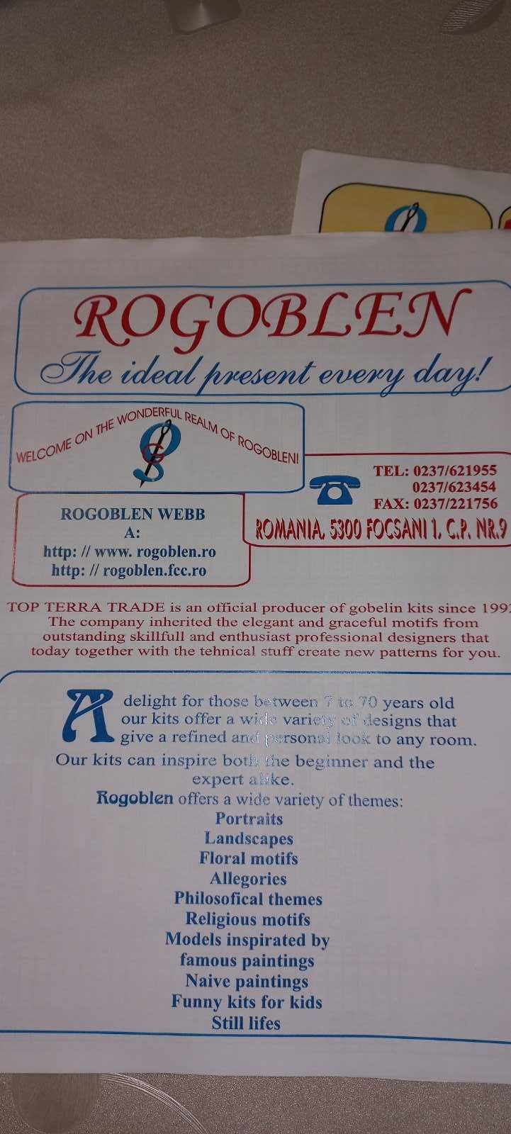 Набор вышивки  Rogoblen 6.55 нитки рукоделие схема или обмен