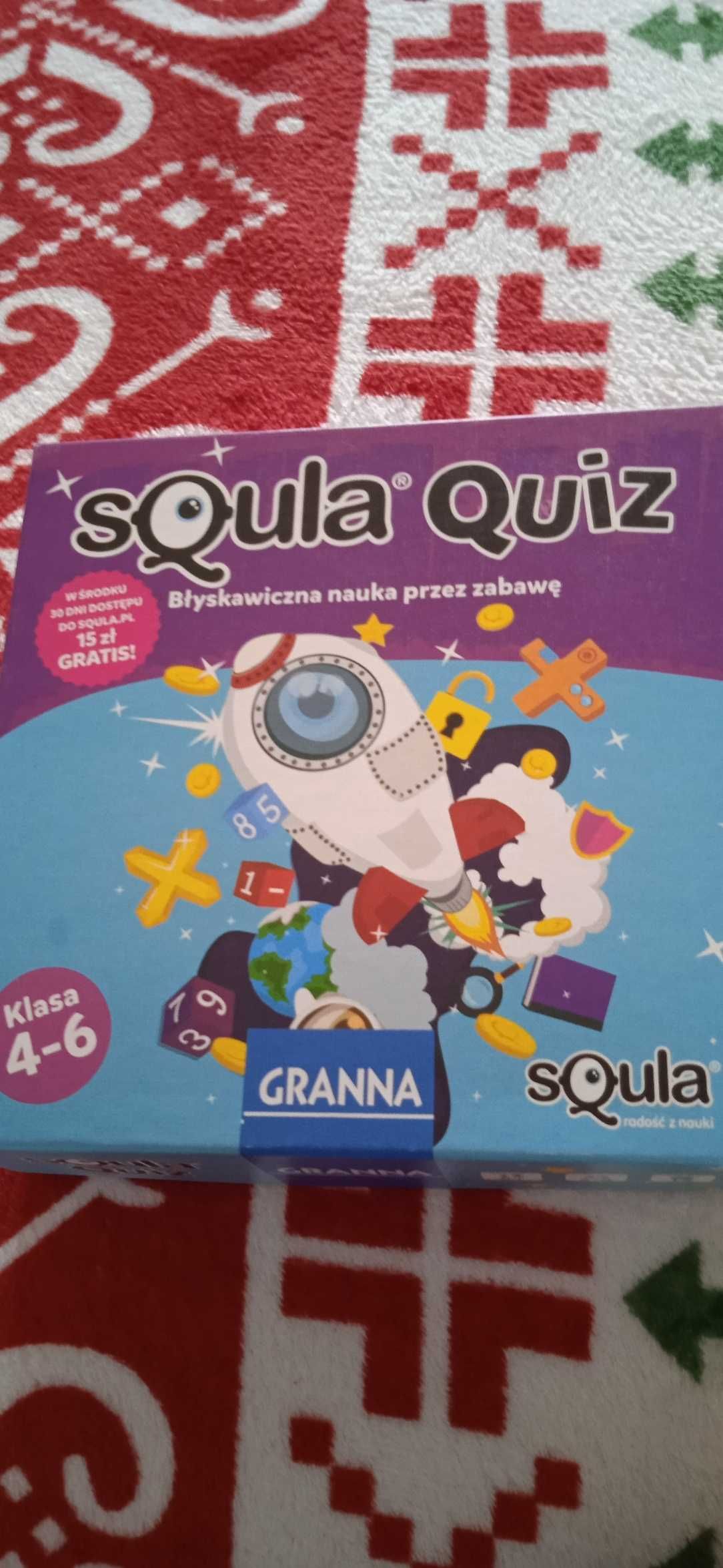 Edukacyjna gra planszowa: Squla Quiz dla klas 4-6