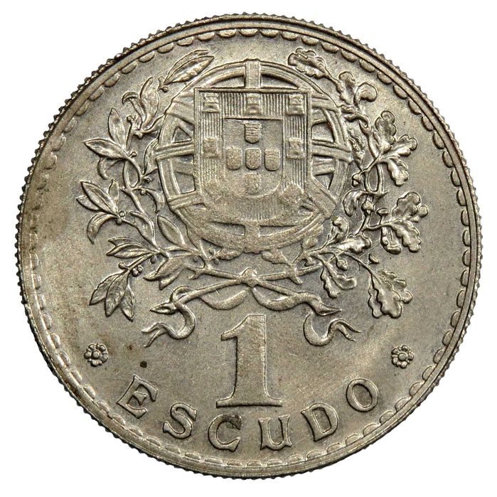 REPUBLICA PORTUGUESA - 1 Escudo 1944 Bela a Soberba