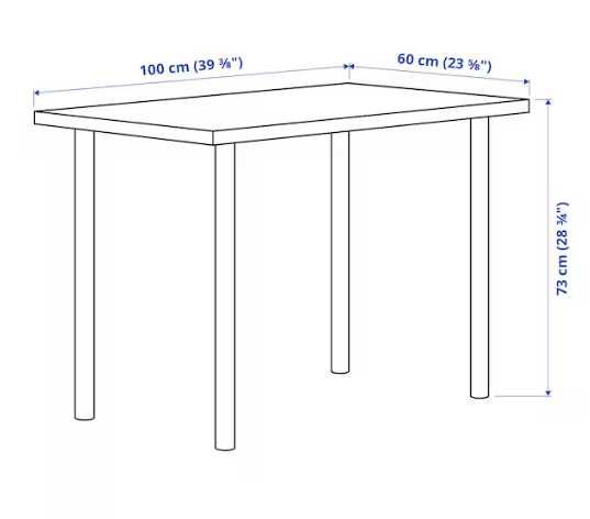 Mesa retangular Linnmon - IKEA | 150x75x73cm (CxPxA)