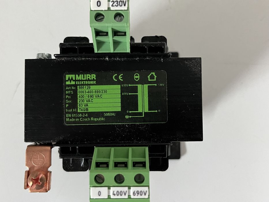 Transformador 400/690v - 230v  63VA NOVO
