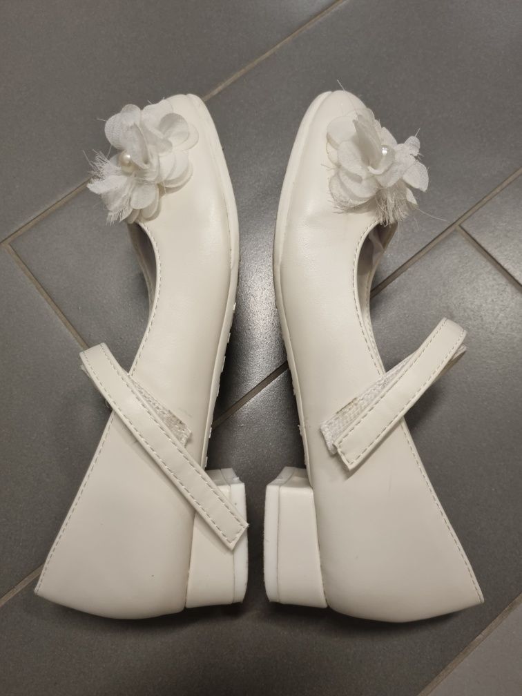Buty komunijne białe Nelli blu dla dziewczynki r.34