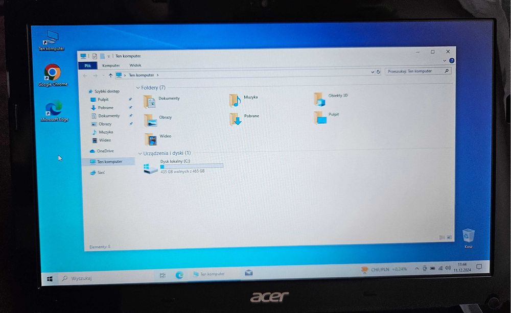 Laptop ACER Aspire V5-123 AMD E1-2100 4GB RAM/465GB dysk czarny 11,6"