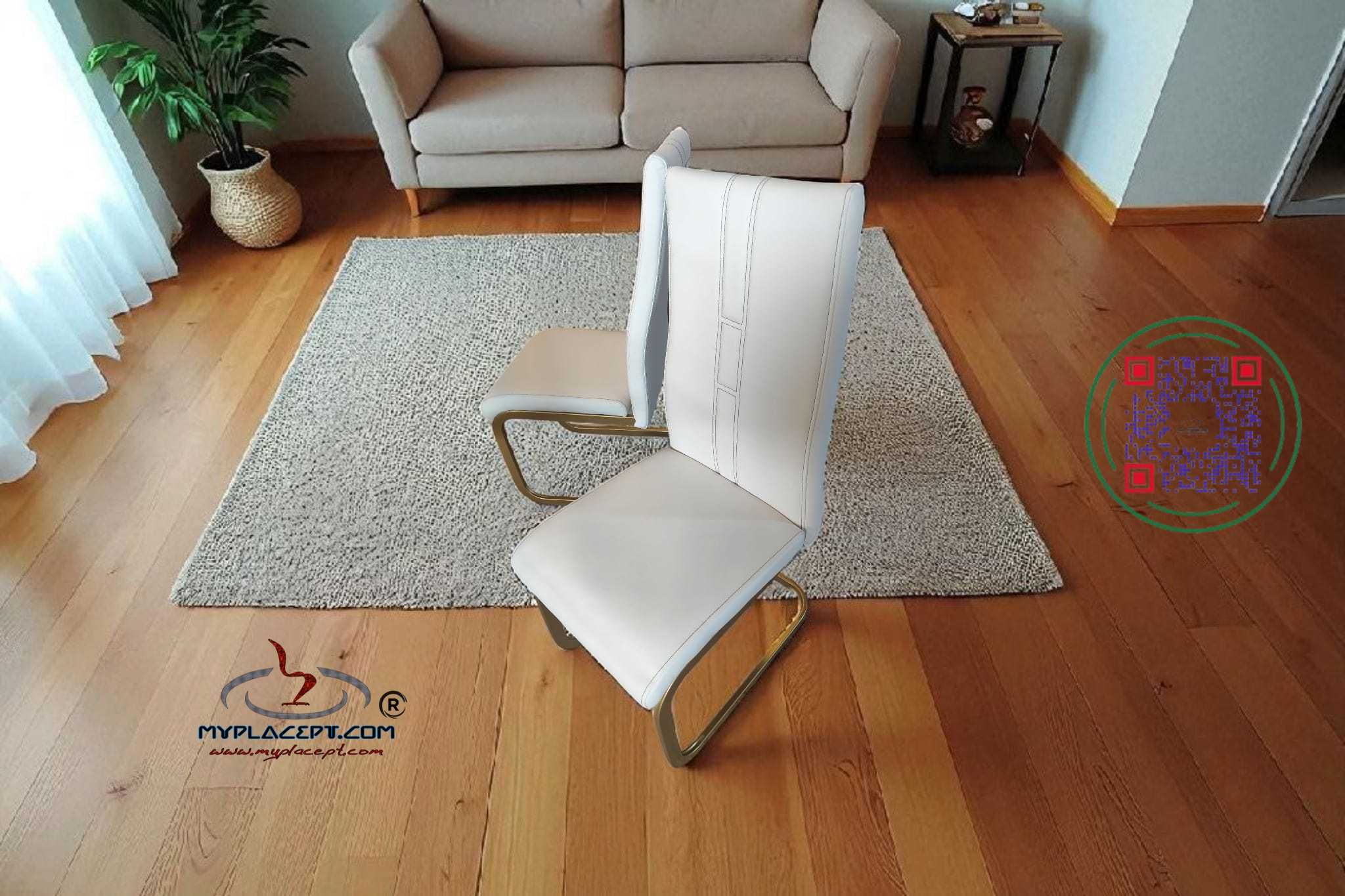 conjunto Mesa retangular 741 vidro temperado + Cadeiras Los Angeles