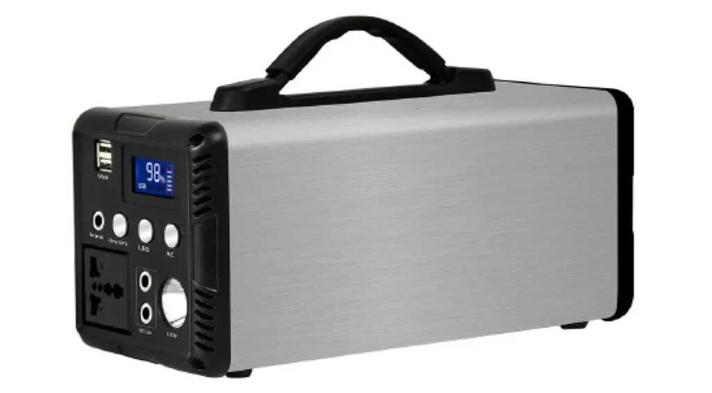 зарядна станція 300W 12V/26Ah з виходом 220V + 2 лампочки