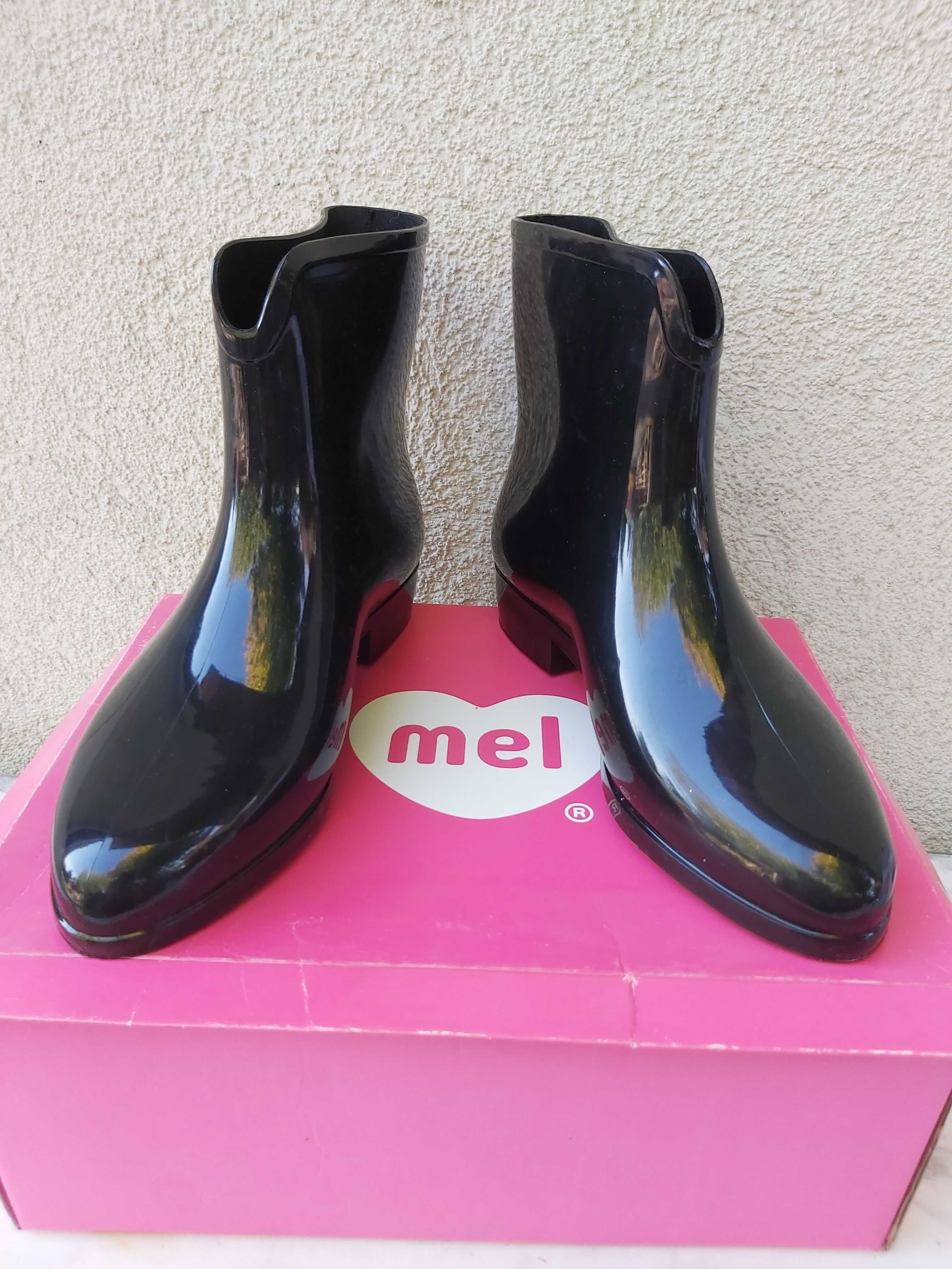 Nowe kalosze MELISSA czarne 37 gumiaki botki buty