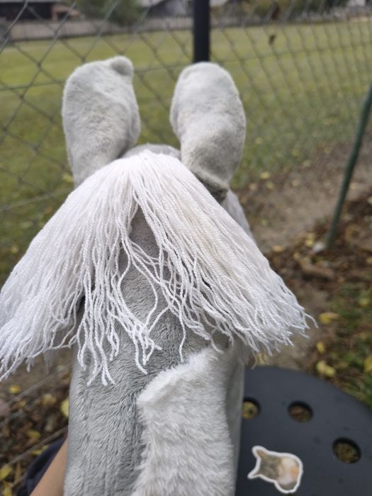 Hobby horse szaro biały