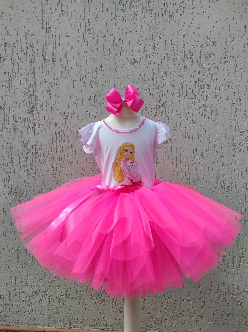 Костюм Барбі, вбрання Barbie для дівчинки, сукня барбі для святкування