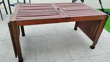 Mesa de madeira extensível exterior IKEA