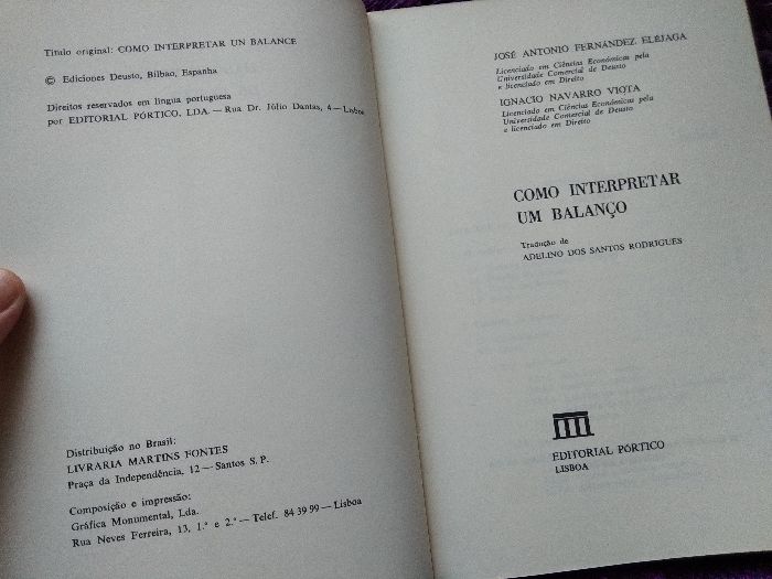 Como interpretar um balanço - José António Elejaga & Ignatio N. Viota