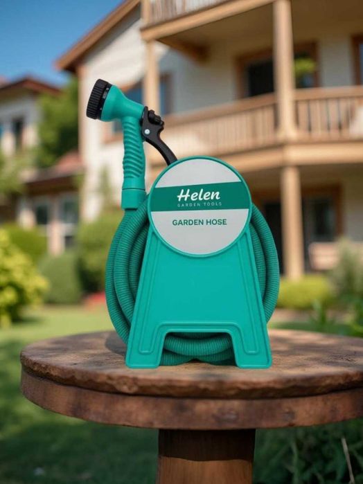 Шланг для поливу 15м з котушкою та розпилювачем для городу