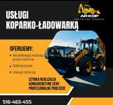 Usługi koparko-ładowarką minikoparka roboty ziemne prace ziemne