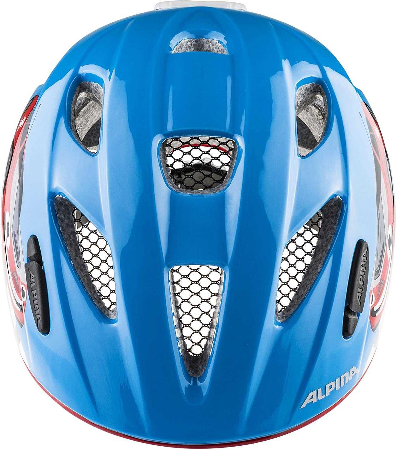 Alpina Ximo Flash 49 54 red car LED kask rowerowy chłopięcy hulajnoga