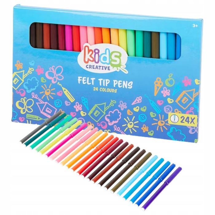 Mazaki Flamastry KOLOROWE - ZESTAW 24szt