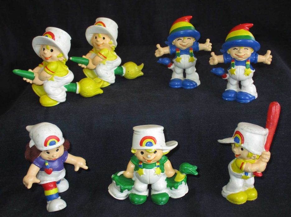 Bonecos pvc Rainbow People Arco íris W. Berrie
