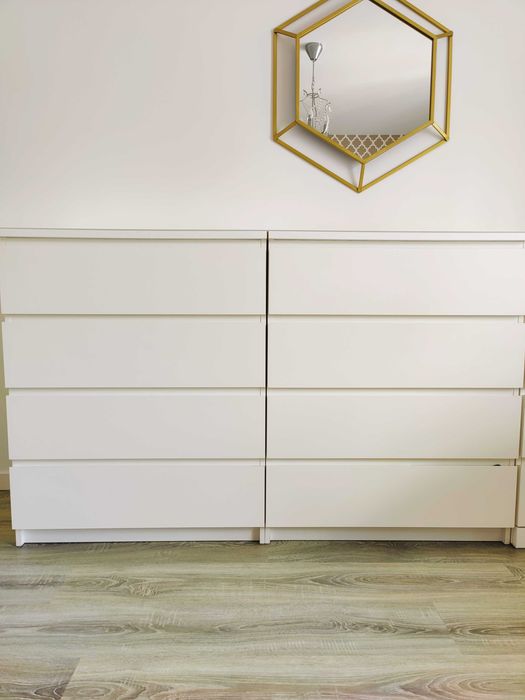 2 cómodas MALM IKEA 4 gavetas+ video branco
