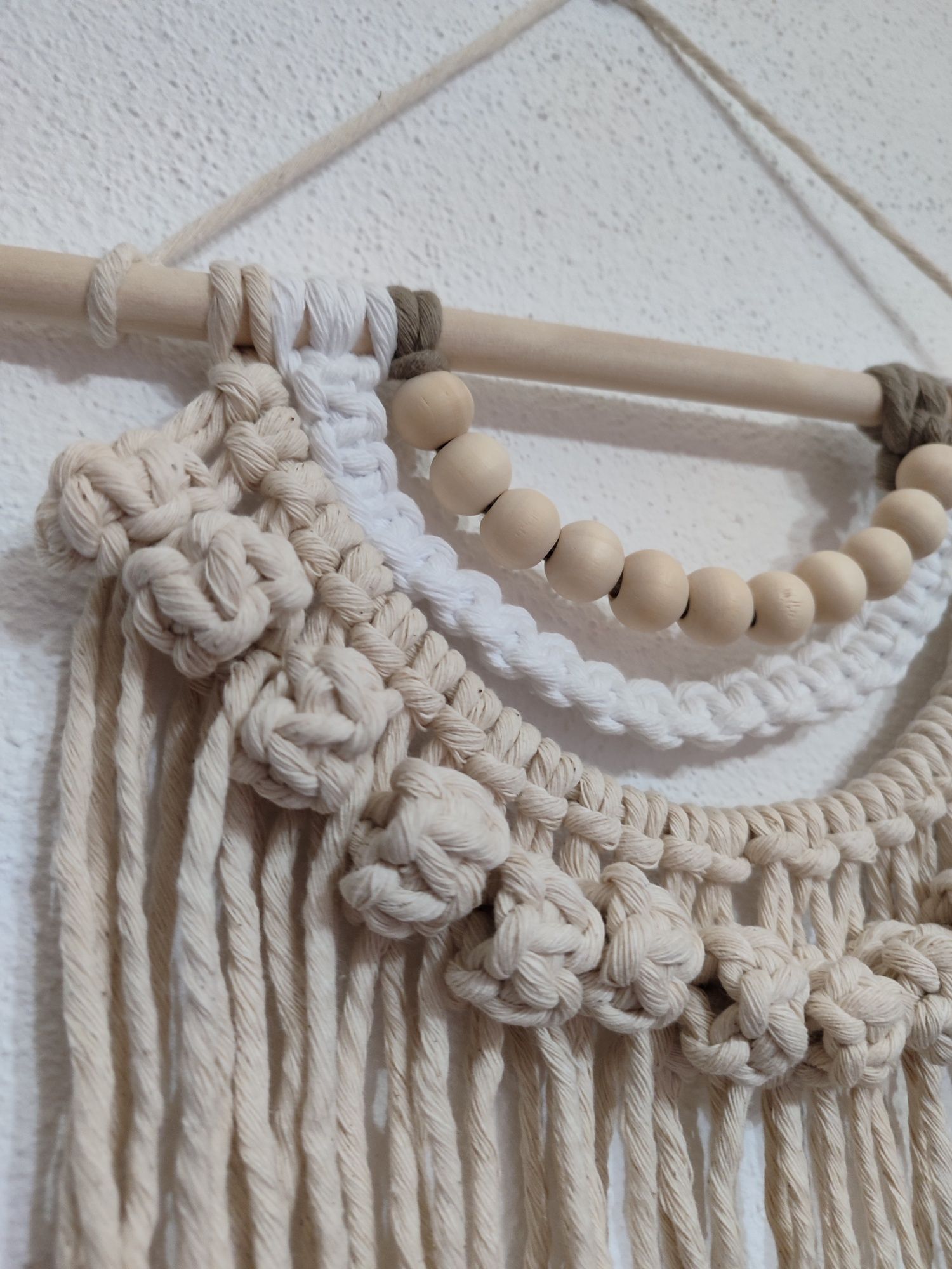 Painel decorativo macramé